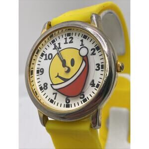 Vintage Joe Boxer Christmas Smiley Face Watch New Battery